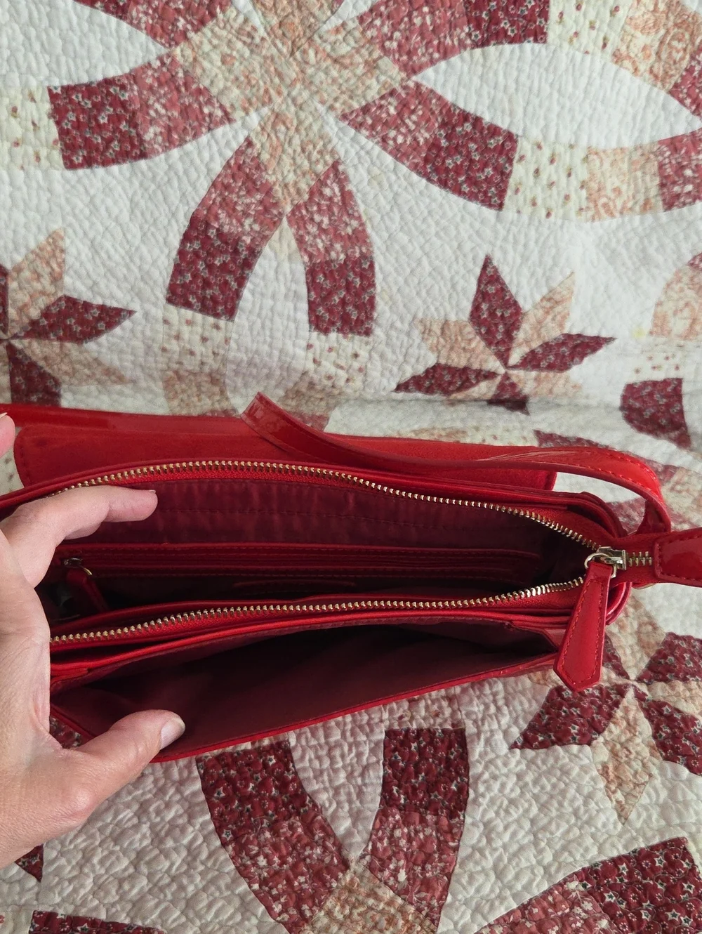 Valentino by Mario Red Crossbody Vegan Leather NWOT